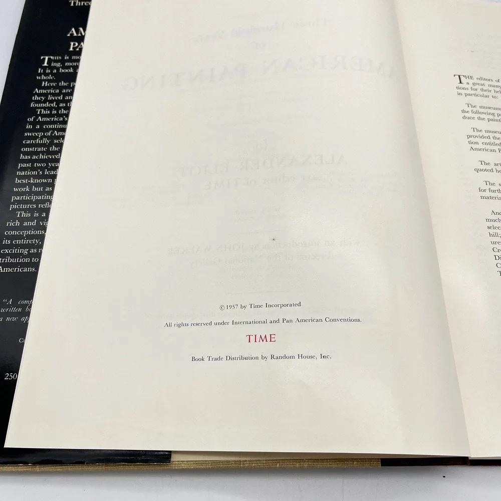 Three Hundred Years of American Painting Eliot Vintage Time Art Book 1957‎